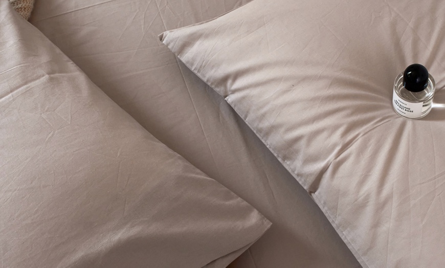 Image 31: Pure Cotton 2 Piece Pillowcase Set