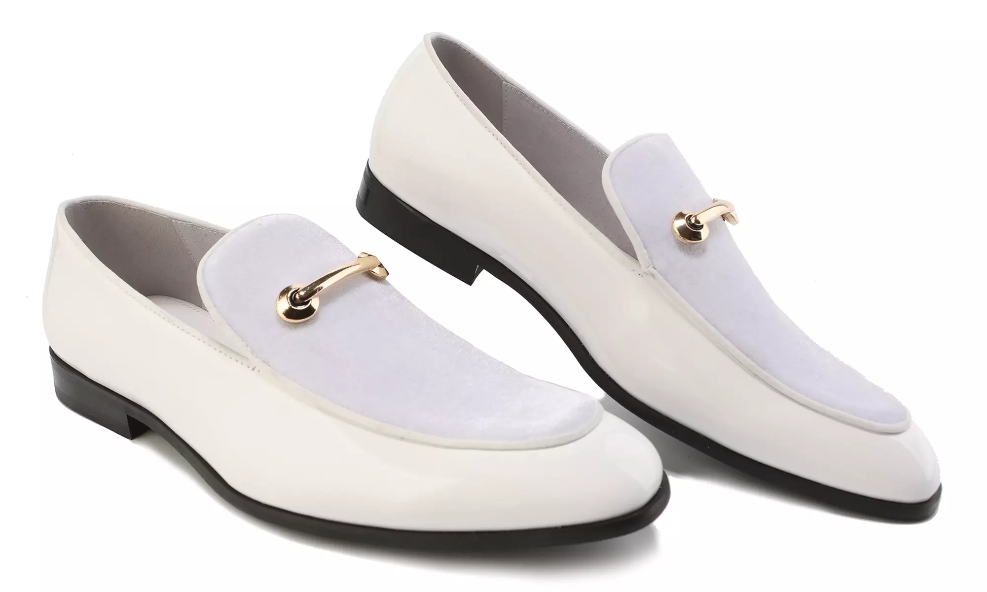 Gino Vitale Velvet & Patent Leather Slip On Dress Loafer