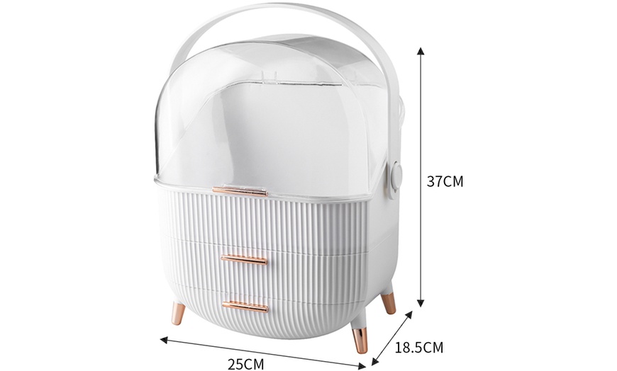 Image 6: Living And Home Limited Makeup Organiser with Flip-Top and 2 Drawers 