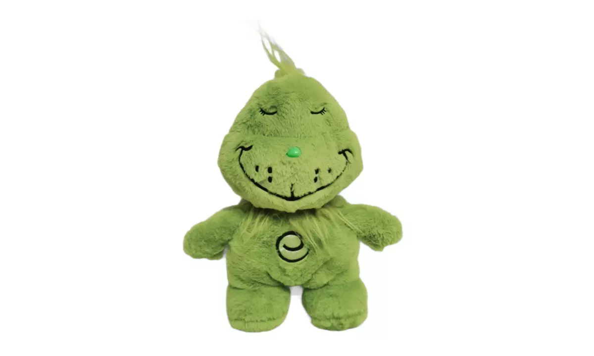 Grinch-Inspired Breathing Plush Toy with Glowing and Breathing Effects
