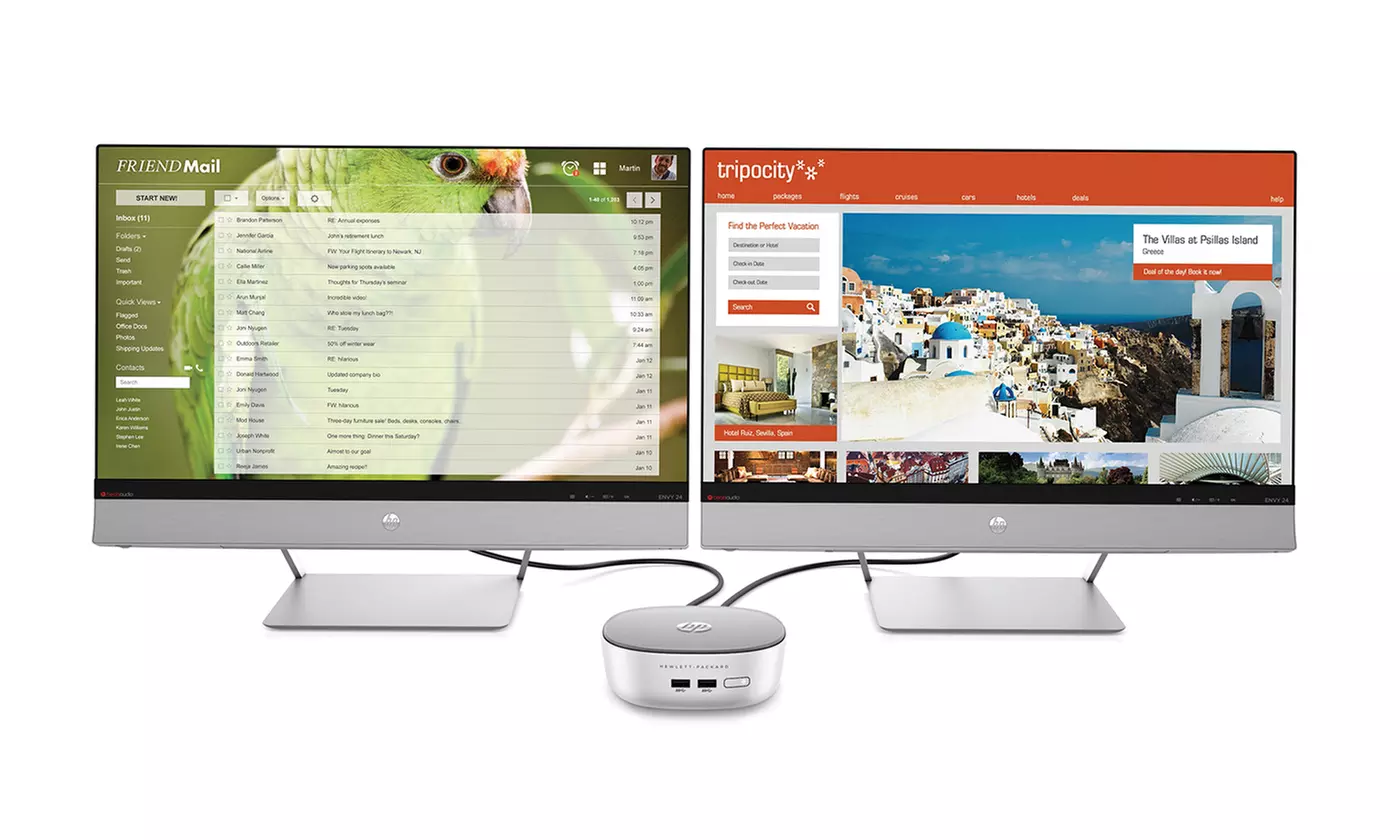 HP Pavilion Mini Desktop PC with Intel Pentium Processor, 4GB RAM, and 500GB Hard Drive - Second Medium