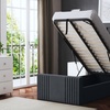 Image 25: DS Living Elara Winged Panel Bed With Ottoman Gas Lift
