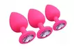 Silicone Jeweled Plug Weighted Anal Jewel Trainer Sets Enhance  - Second Medium