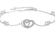 Interlock Crystal Heart Station Bracelet Made With Crystals From Swarovski - Second Medium
