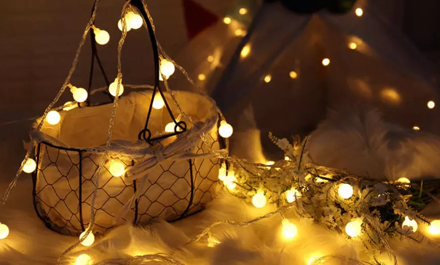 Image 11: LED Frosted Globe String Lights
