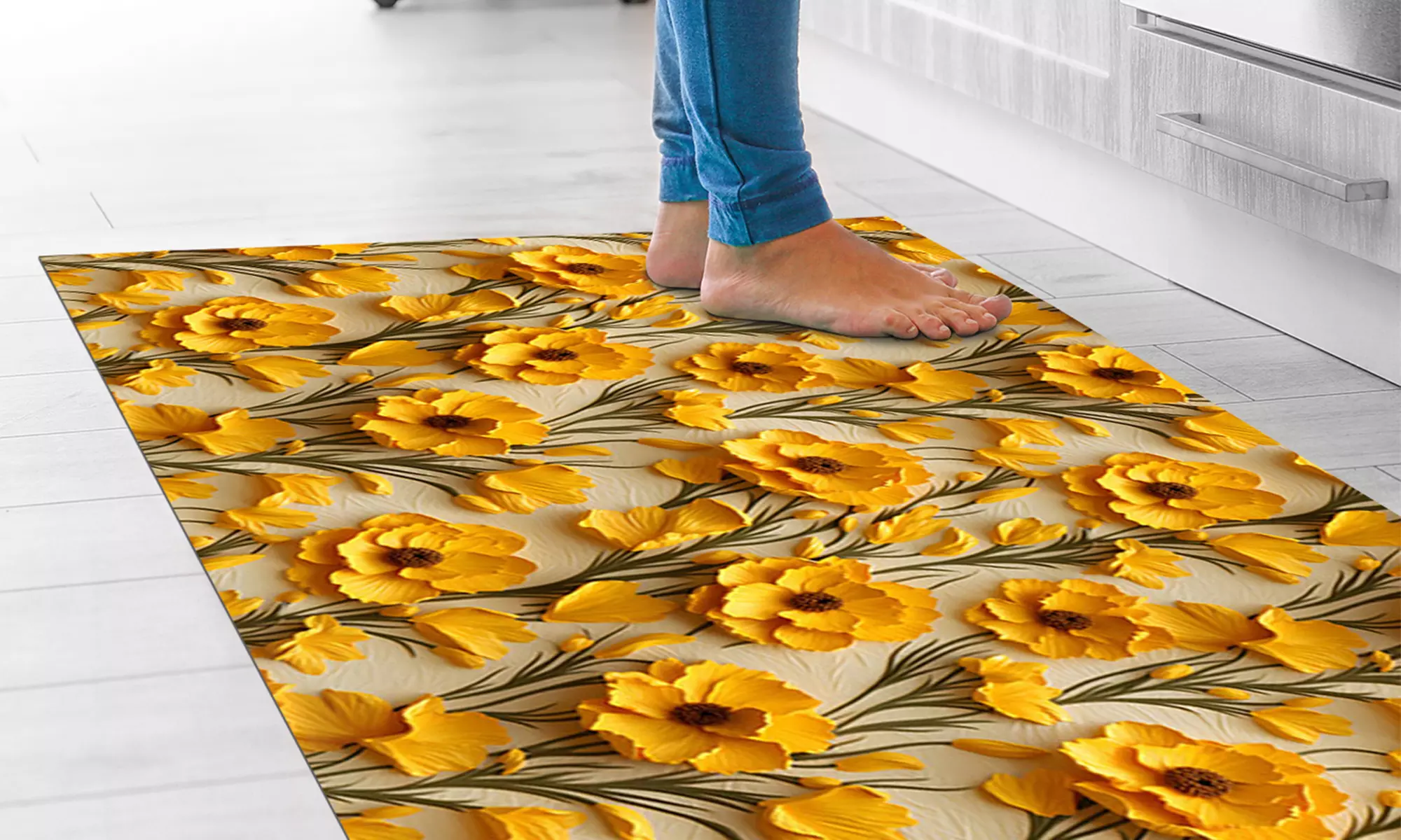 Alfombra larga estampada de PVC con impresión digital