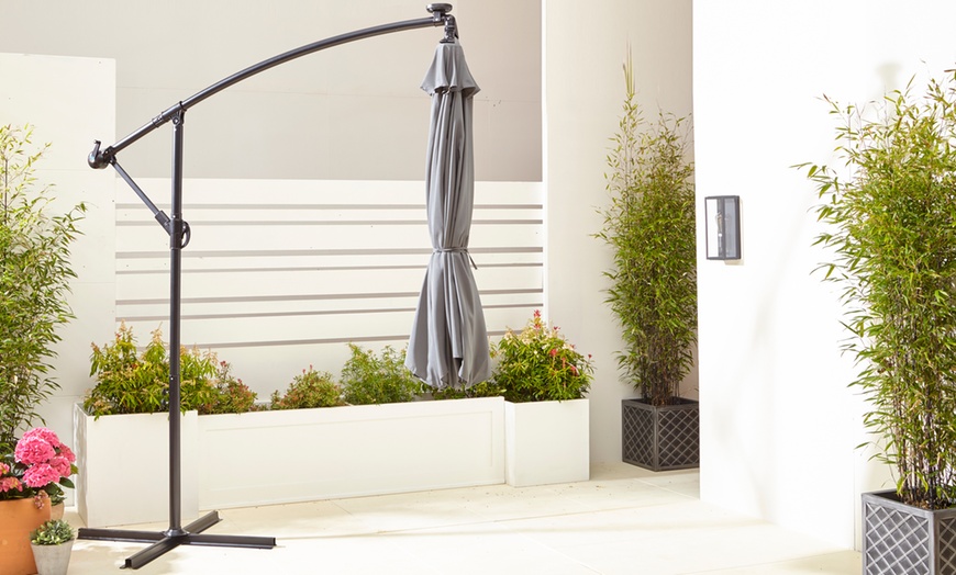 Image 3: Neo 3m Garden Outdoor Waterproof Freestanding Parasol LED Lights 