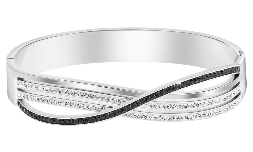 Image 14: Pulsera con cristales brillantes en dorado o plateado de SC Crystal