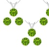 Image 5: 4 Cttw Round Peridot 18 Inch Necklace In Earring Set 24k Gold plated