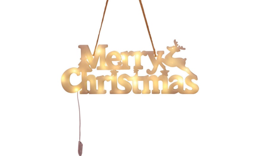 Image 3: Christmas LED Letter Decorative Hanging Light 
