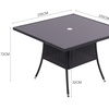 Image 30: Outdoor Garden Rattan Effect Tempered Glass Coffee Table with 6 Styles