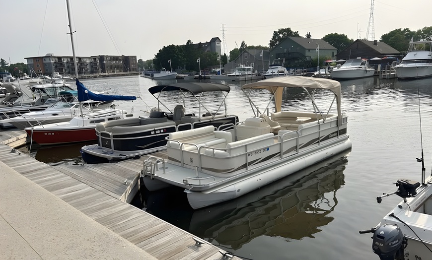 Image 2: Cruise the River in a Private Pontoon at Sheboygan Watersports