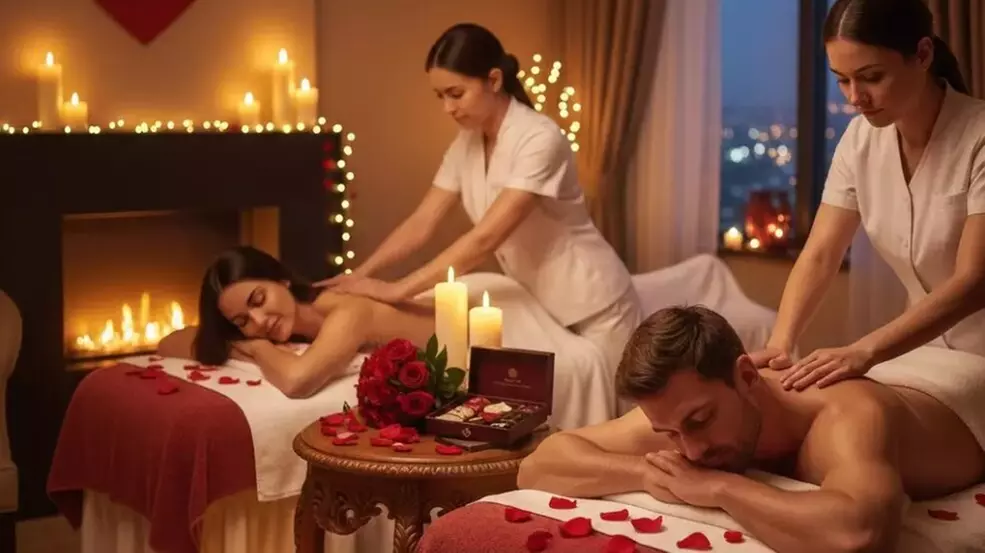 ❤️VALENTINE'S DAY DEAL❤️ Up To 34% Off on One 30 or 60-Minute Couples Massage with Hot Stones at Ocean Massage