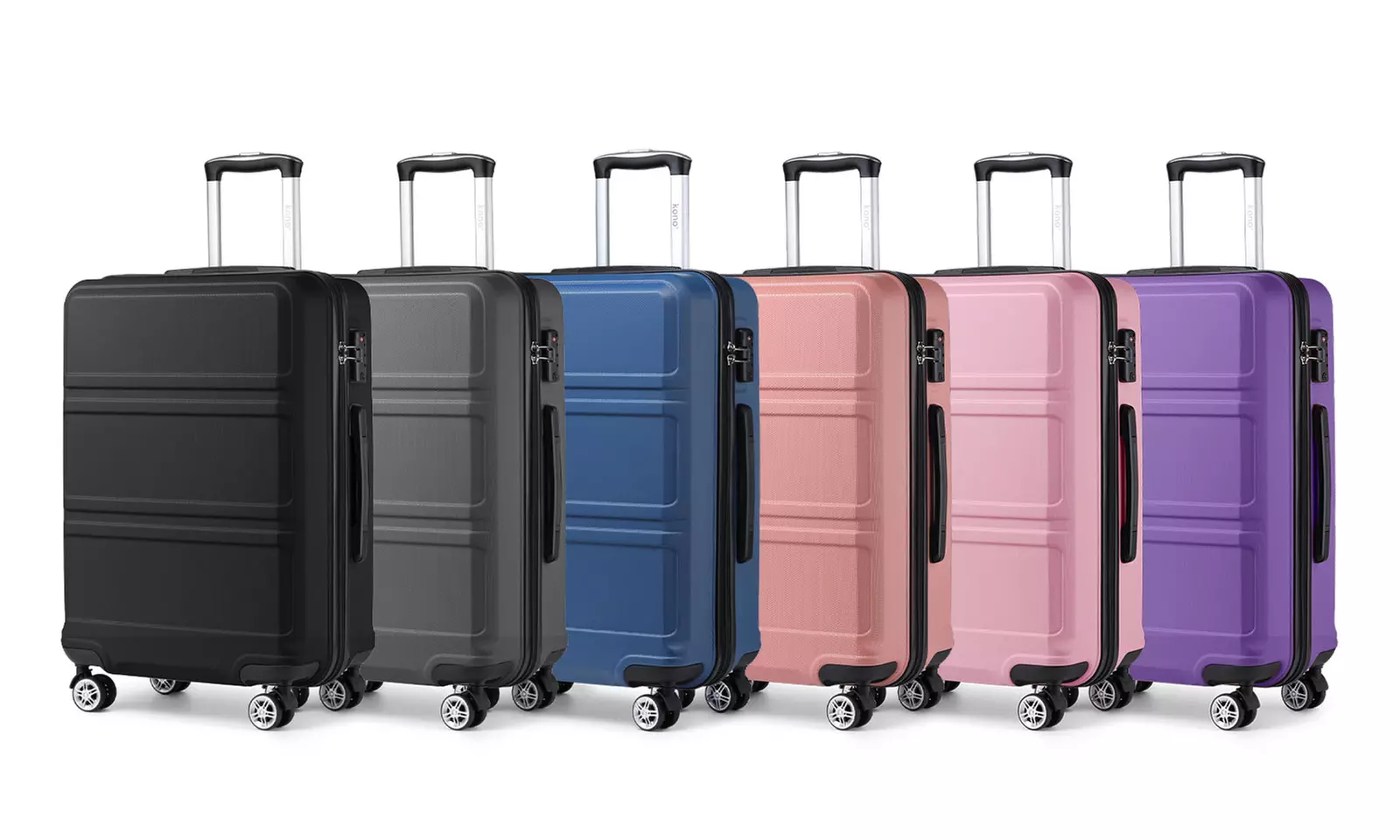 Maleta rígida con ABS de 1 o 3 piezas KONO con candado TSA, envío gratuito - Primary Image