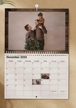 Personalize a photo wall calendar of memories to jazz up your home!