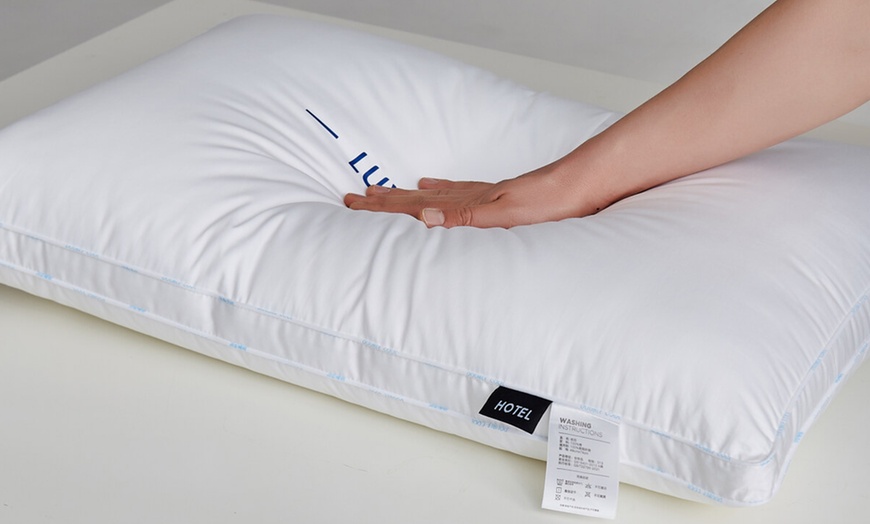Image 16: Pure Cotton Luxury Hotel Pillow Duo
