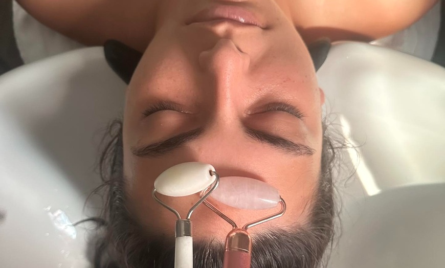 Image 10: 90 Min Deluxe Head Spa w/Massage + Organic Mini-Facial for 1 or 2