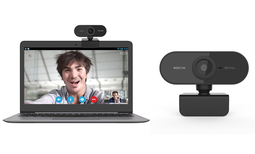 Image 1: 1080P HD Webcam with Microphone