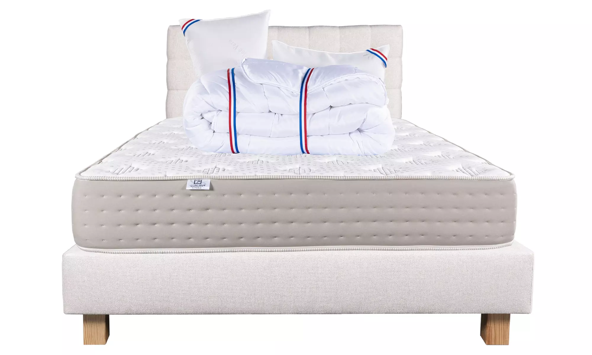 Matelas "Dreamlux", option sommier, oreiller, couette et tête de lit