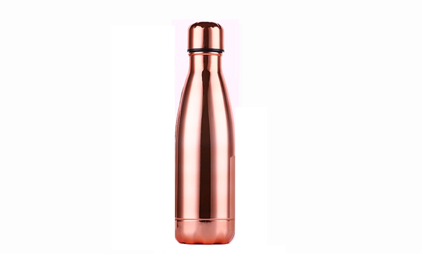 Image 3: Reusable Metallic Water Bottle