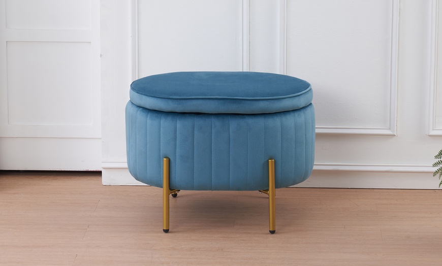 Image 15: Pouf contenitore a divanetto