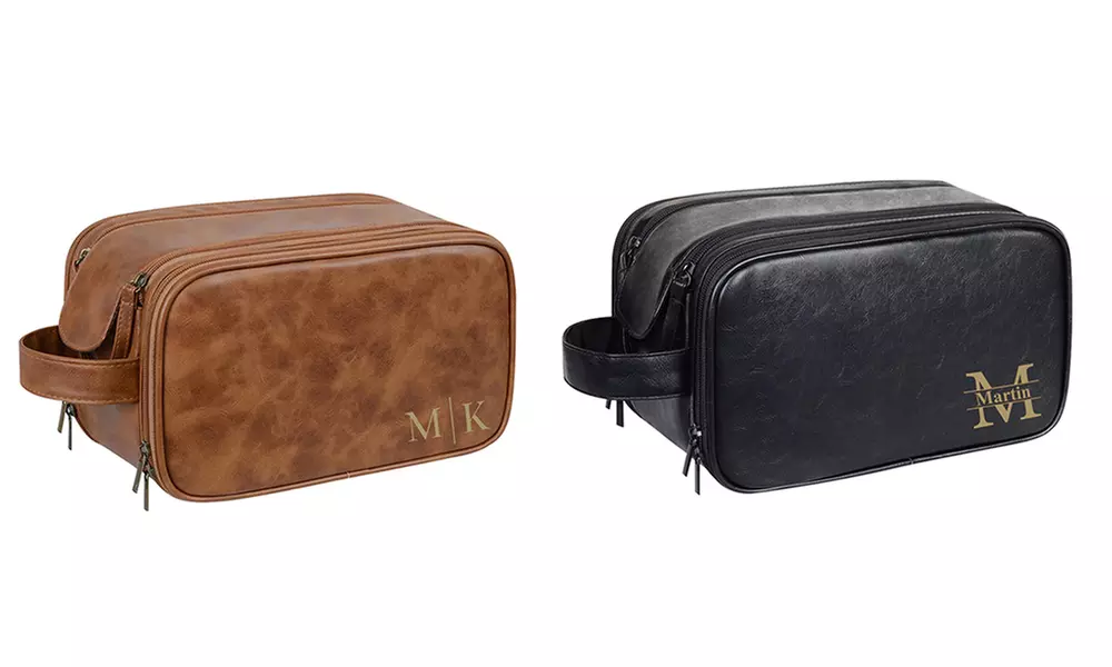 Spersonalizowana męska kosmetyczka z tekstem lub inicjałami