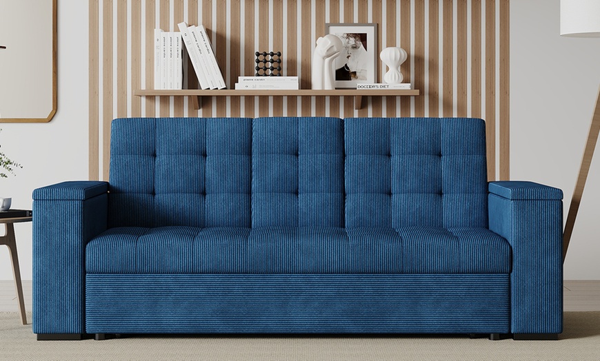 Image 18: Canapé convertible "Tilia" 3 places en tissu Kocoon