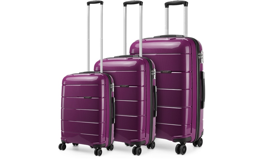 Image 21: Kono Hard Shell PP Suitcase or Set