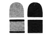1x oder 2x Beanie oder Set mit Beanie & Schal mit Fleece-Innenseite in Farbe nach Wahl - Second Medium