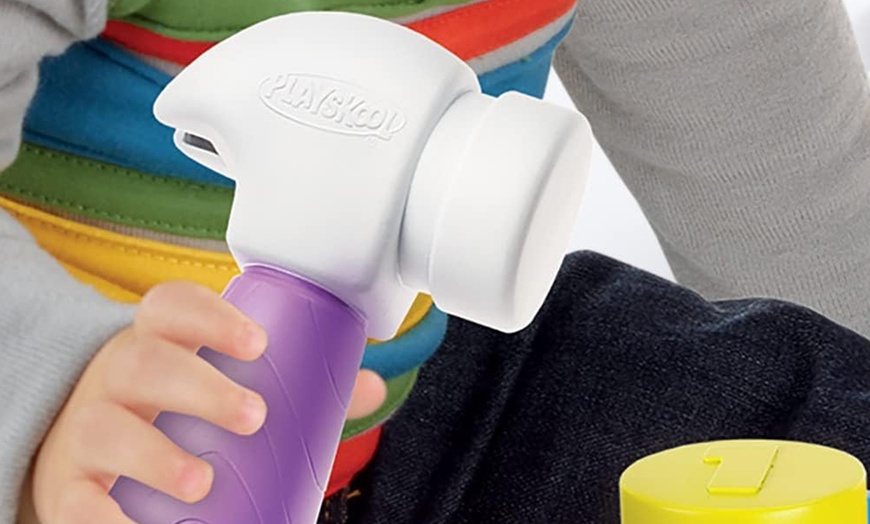 Image 3: Playskool Tap 'n Spin Tool Bench Activity Toy Toolbox with Hammer