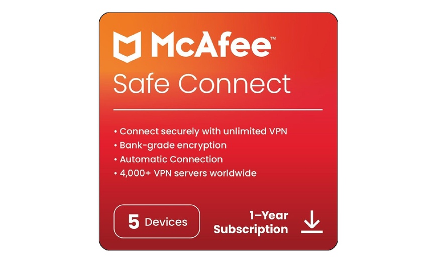 Image 1: McAfee Safe Connect VPN 2025 (Up to 68% 