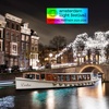 Image 1: Amsterdam Light Festival vanaf het water in een elektrische salonboot