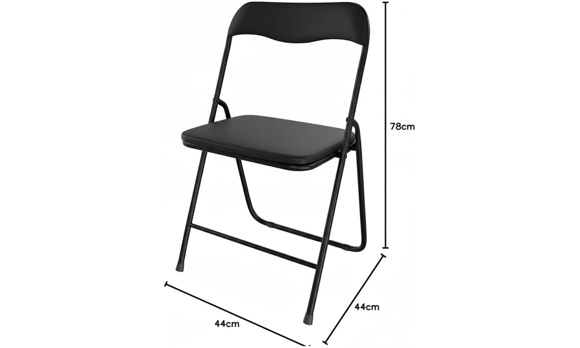 6 sedie pieghevoli imbottite in metallo