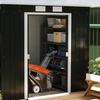 Image 7: Outsunny Lean To Garden Shed in Galvanised Steel, 5.6x6.9ft or 7x4ft