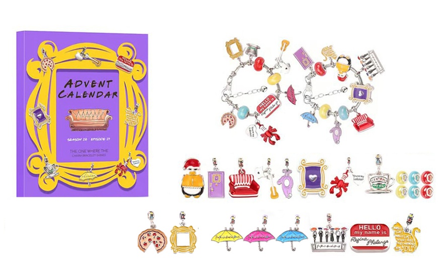 Image 4: Friends Inspired Bracelet Advent Calendar; 24 Charms and Accessories