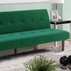 Image 3: Living And Home Modern Tufted Sofa Bed with Towelling Upholstery
