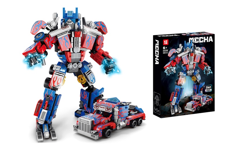 Image 2: Transformers Robot and Truck Building Block