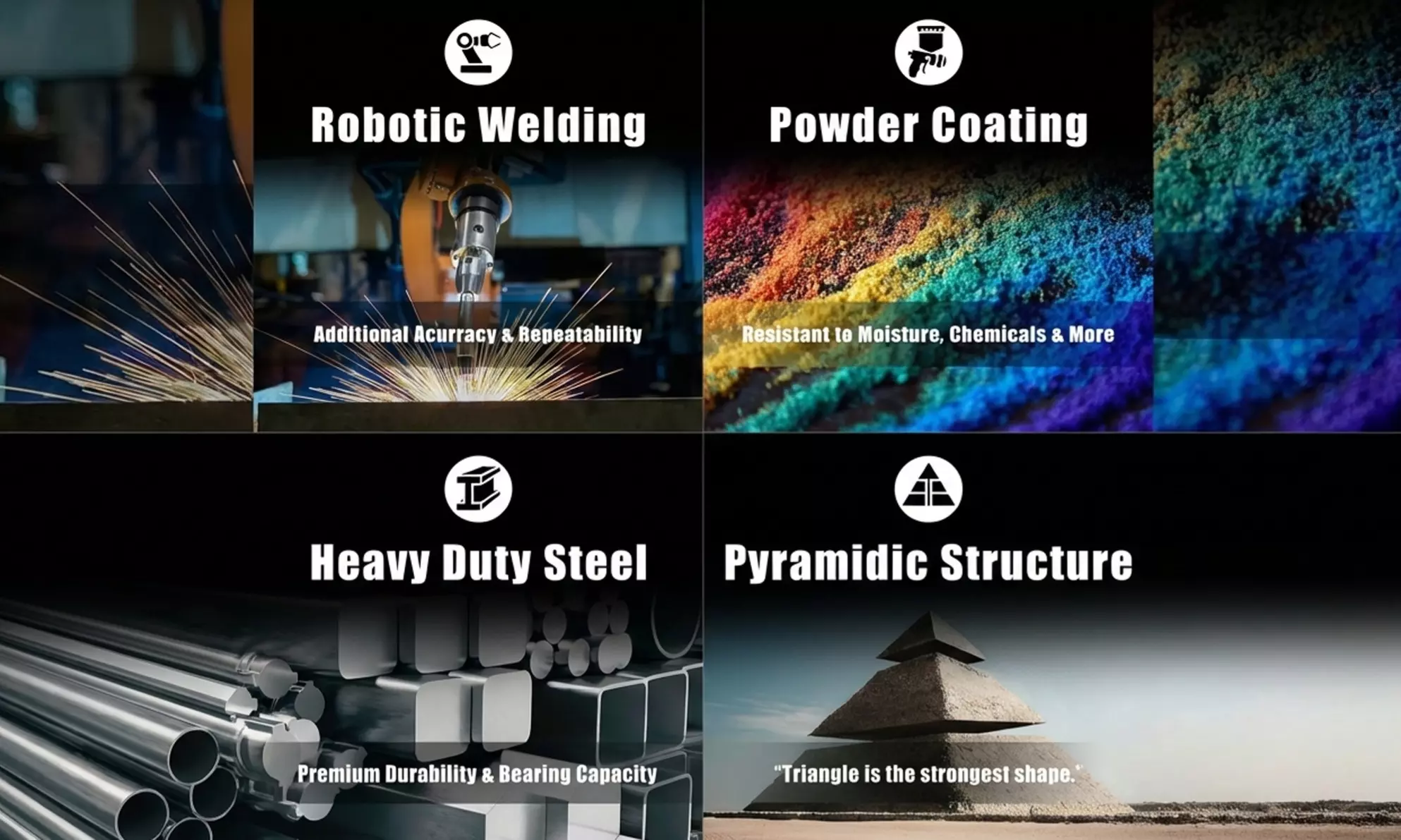 Juego de 2 gatos de acero para automóviles, de Boudech