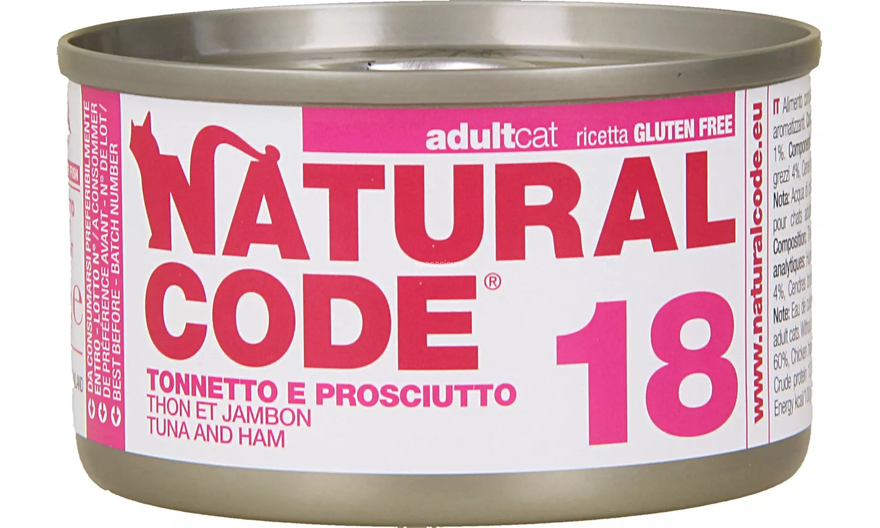60 lattine di cibo umido per gatti Natural Code