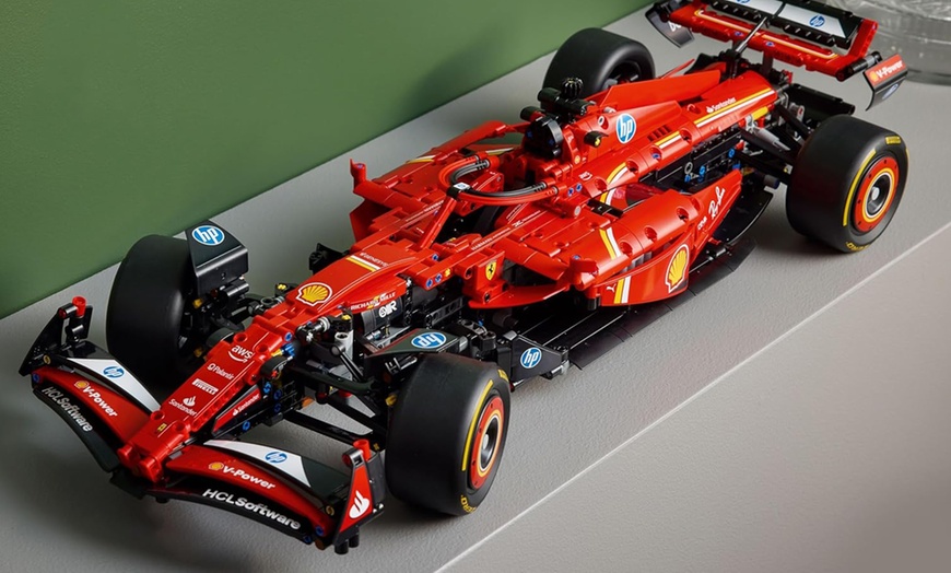 Image 3: LEGO Technic Ferrari SF-24 F1 Model Car Kit - 1:8 Scale Replica, Detailed Engine & Suspension