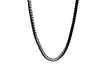 Shop Men's Black Rhodium Plated Italian 24" Franco/Byzantine Chain - Second Medium