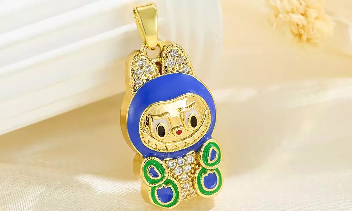 Stanley - BTS x Labubu Gold Enamel Pendant Necklace
