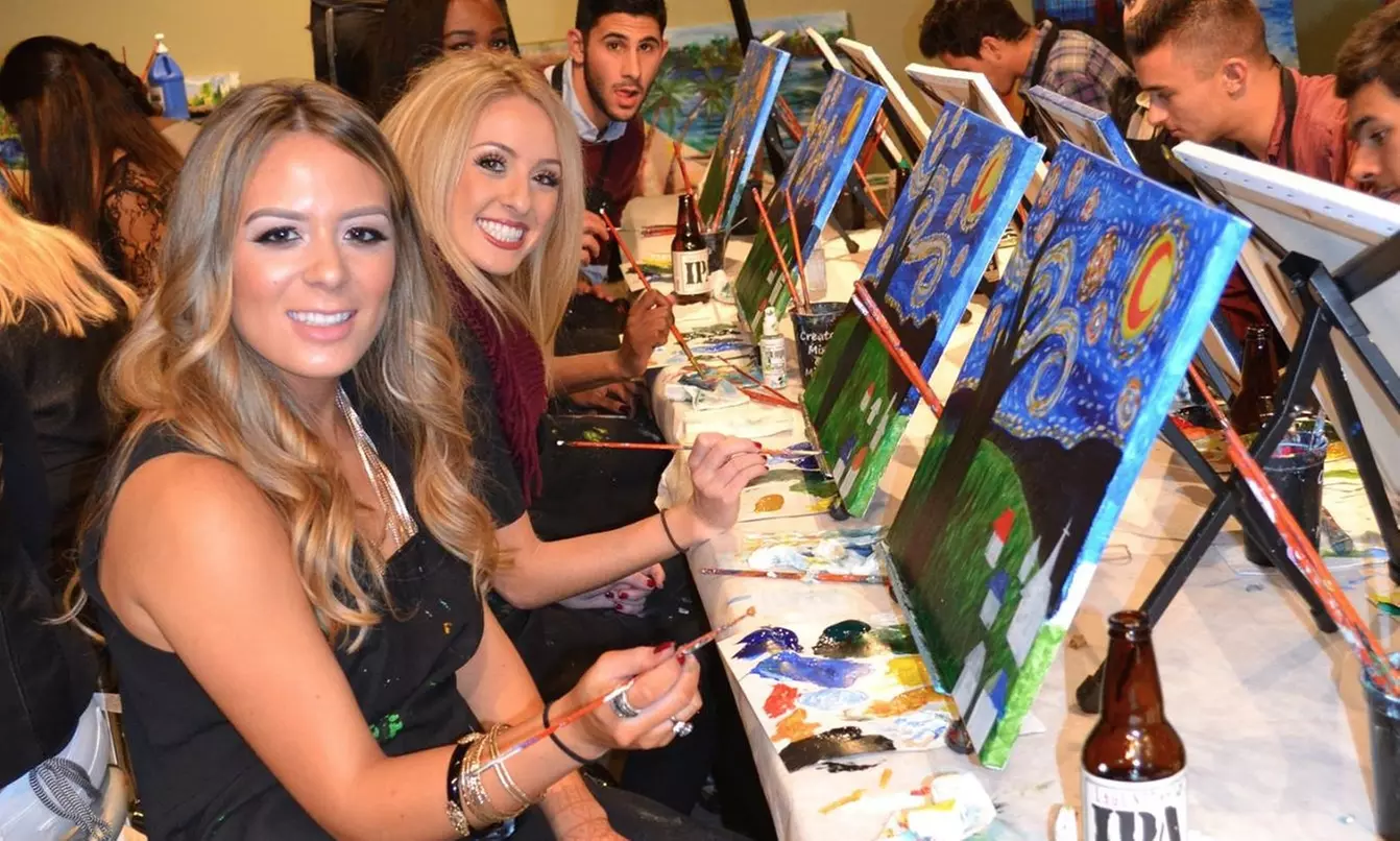 Two- to Three-Hour Adult Painting Class for One or Two at Create Mix and Mingle - a Paint & Sip Studio (43% Off) - Primary Image