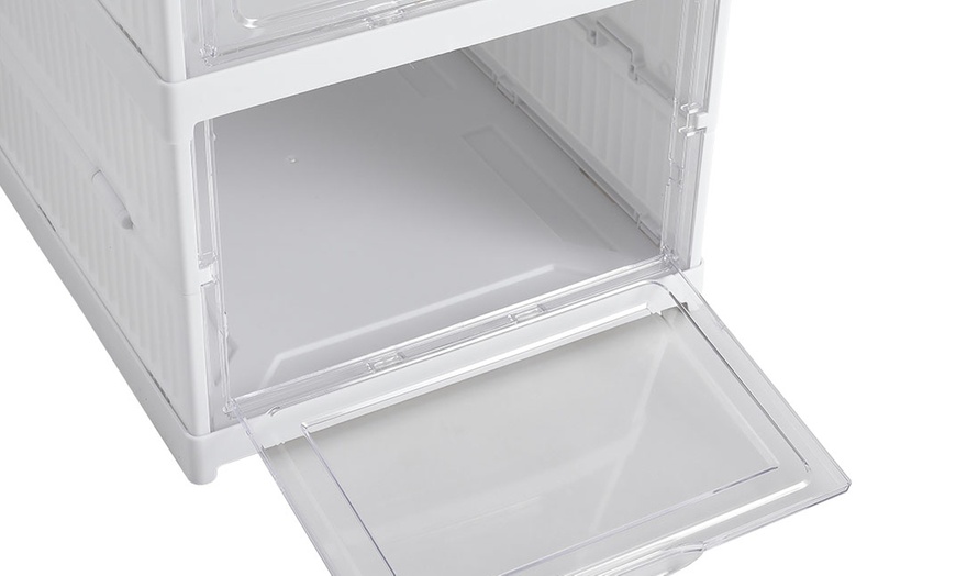 Image 6: Six Tier Foldable Shoe Storage Box Unit