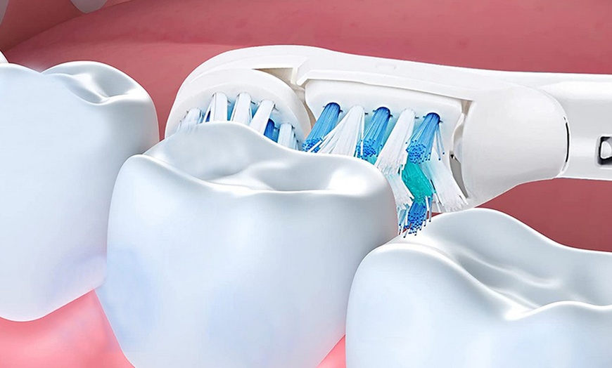 Image 5: Dual Toothbrush Heads for Oral-B 3733 4732 4734