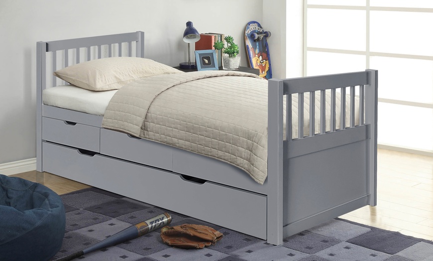 Image 2: Somerton Trundle Bed with Under-Bed Storage and Optional Mattresses
