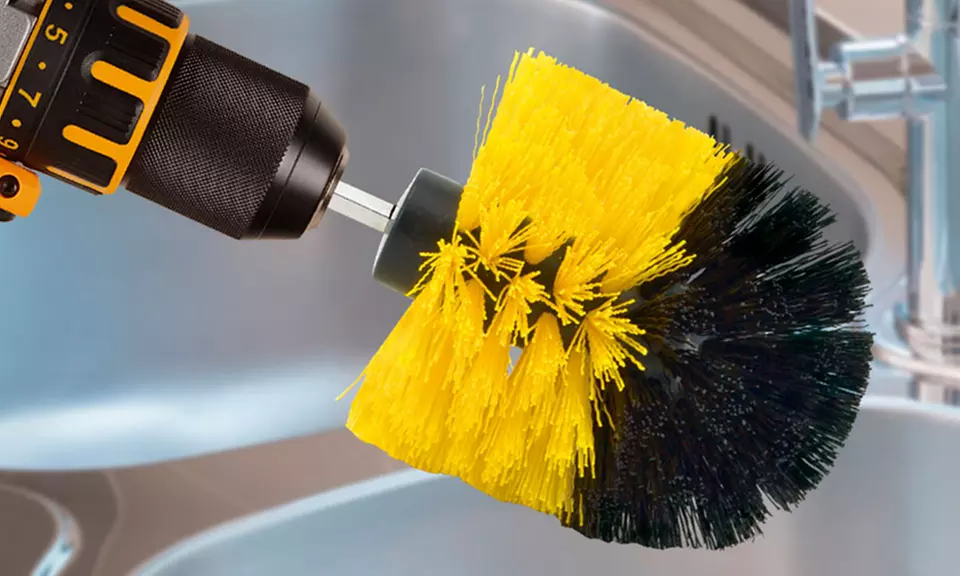All Purpose Power Scrubber Drill Cleaning Brush Kit (3-Piece) - Second Medium