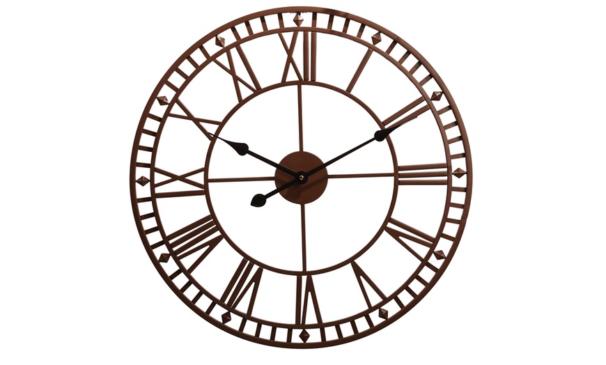 Image 6: Roman Numeral Garden Wall Clock