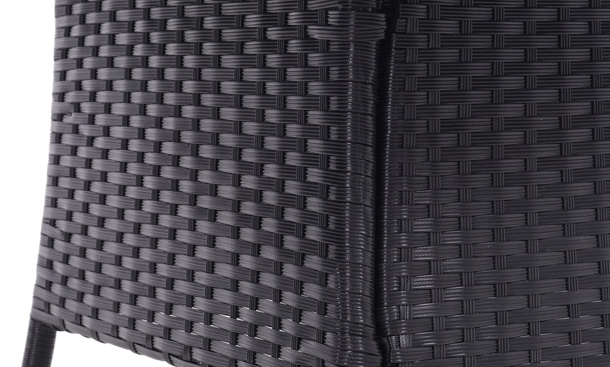 Image 13: Outdoor Garden Rattan Effect Tempered Glass Coffee Table with 6 Styles