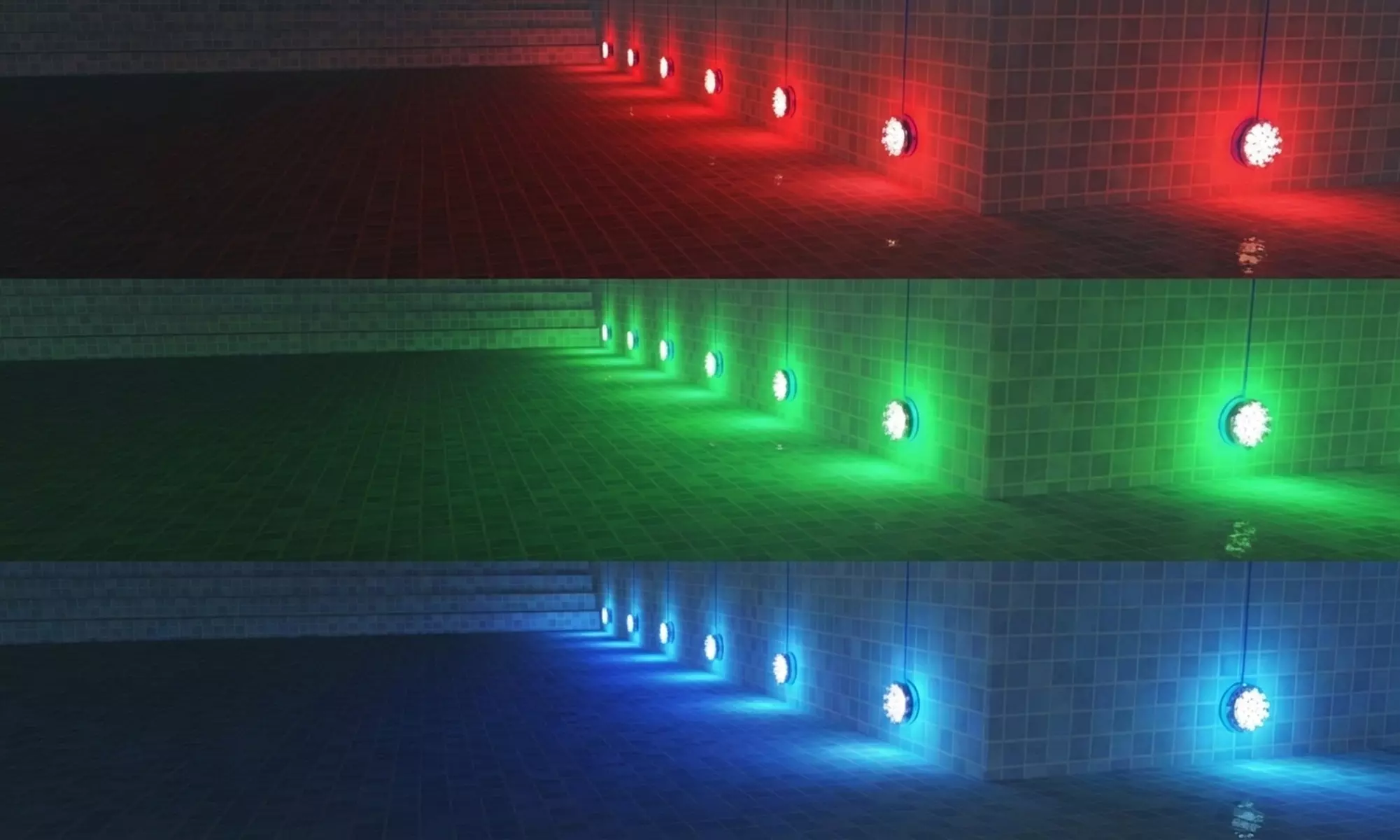 Solar LED Underwater Pool Light in Blue or White